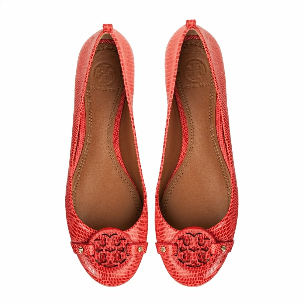 TORY BURCH Mini Miller Ballet Flat Melon Snake
